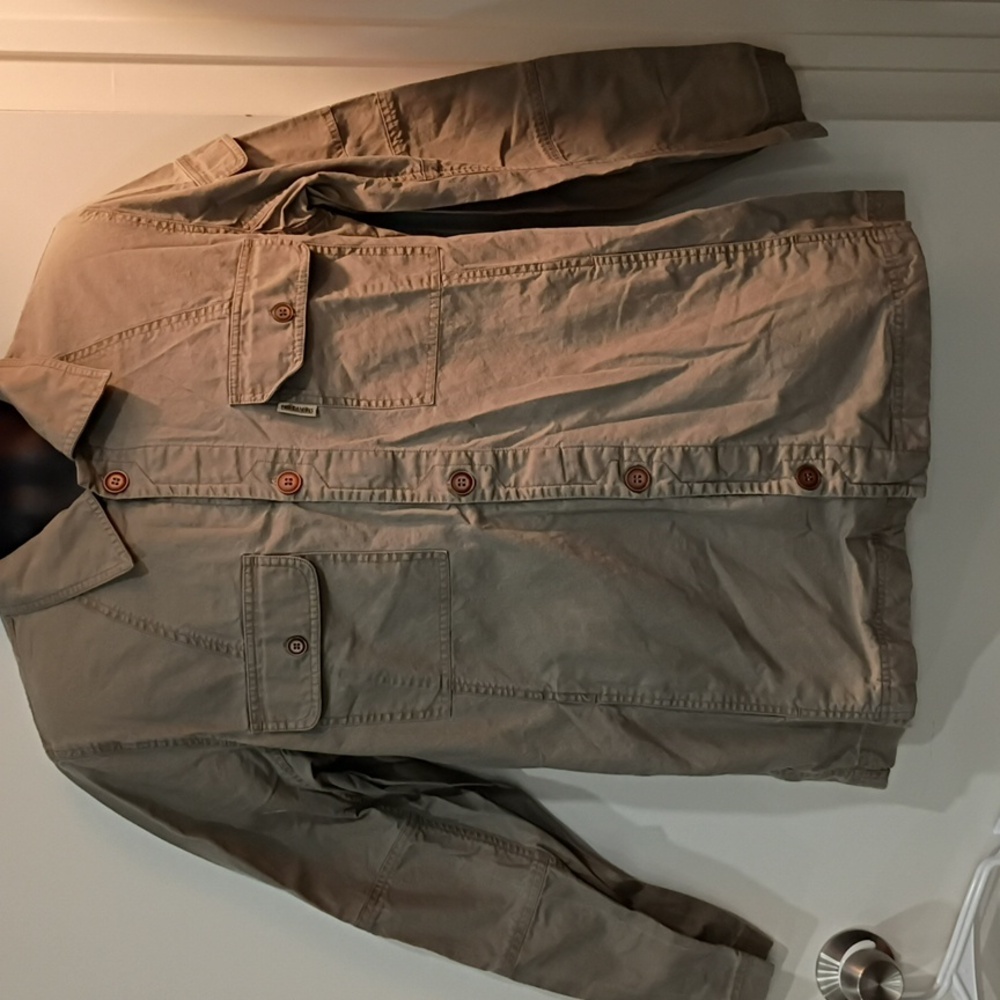 Men's Casual Beige Shirt Jacket